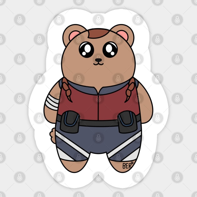 Meg Thomas Bear Sticker by SentABearToSpace 